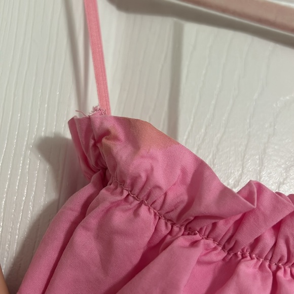 Pink One-Shoulder Ruffle bodysuit - Picture 3 of 3